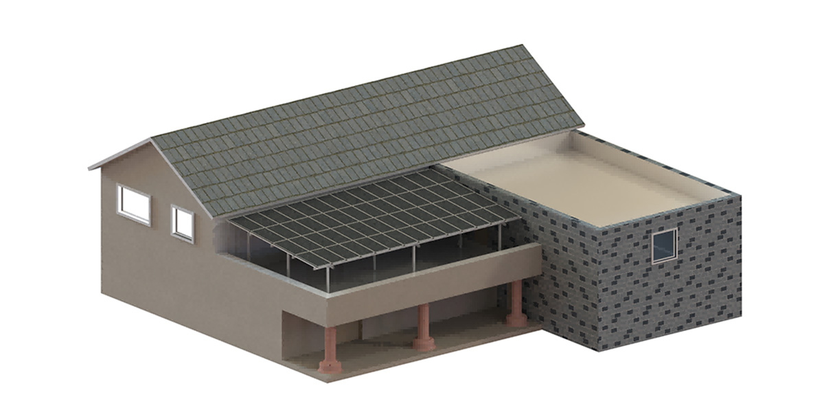 Водонепроницаемый сарай BIPV