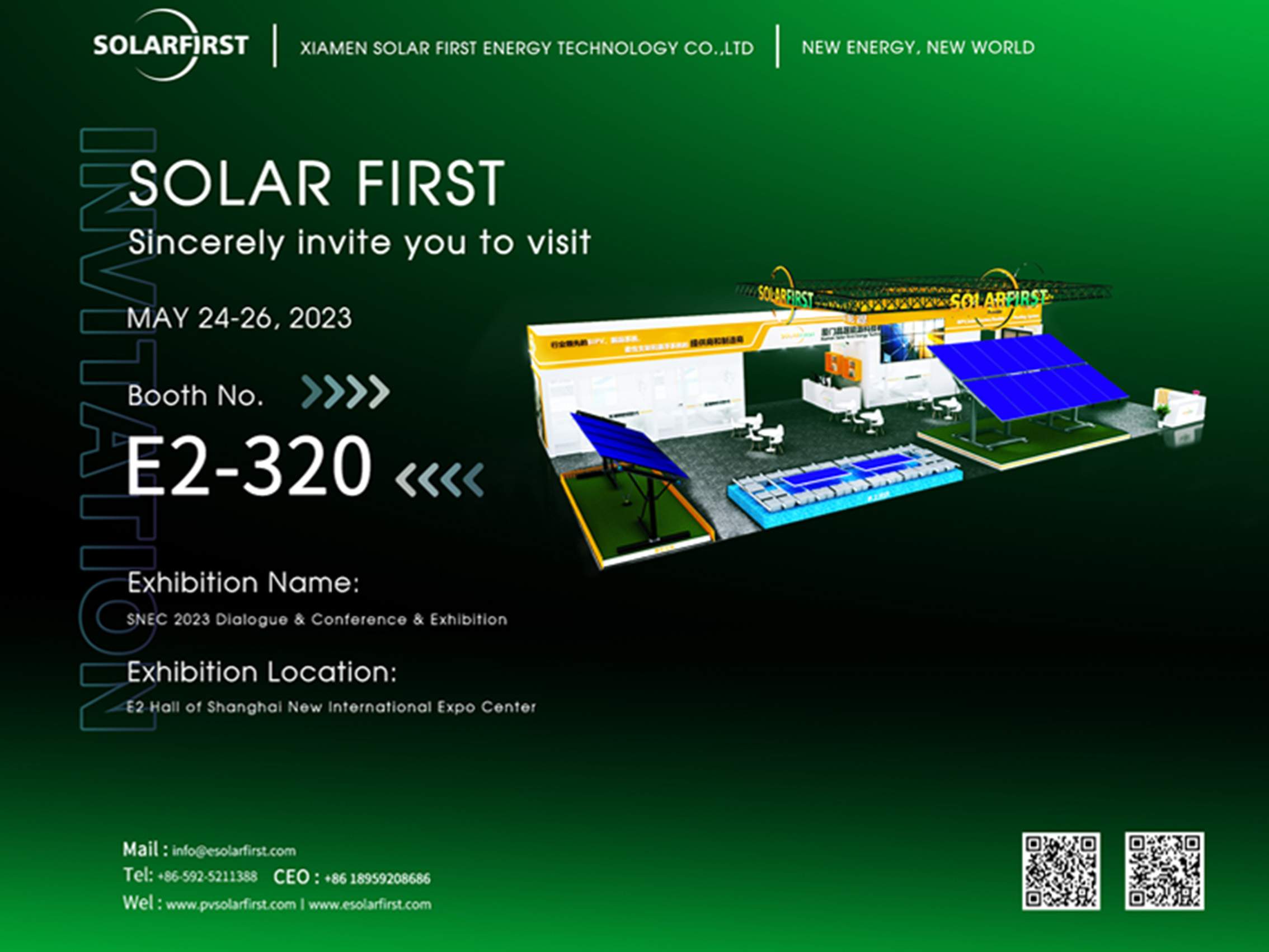 SNEC 2023 – Посетите наш стенд E2-320 с 24 по 26 мая