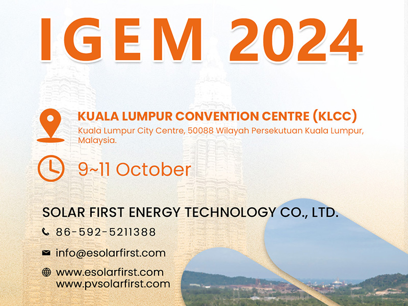 Анонс выставки — Solar First приветствует вас на IGEM & CETA 2024